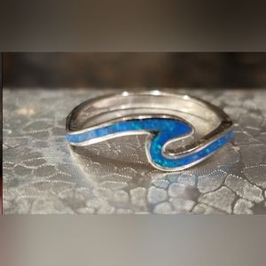 Blue Opal wave ring sz 6 by all things by faith
